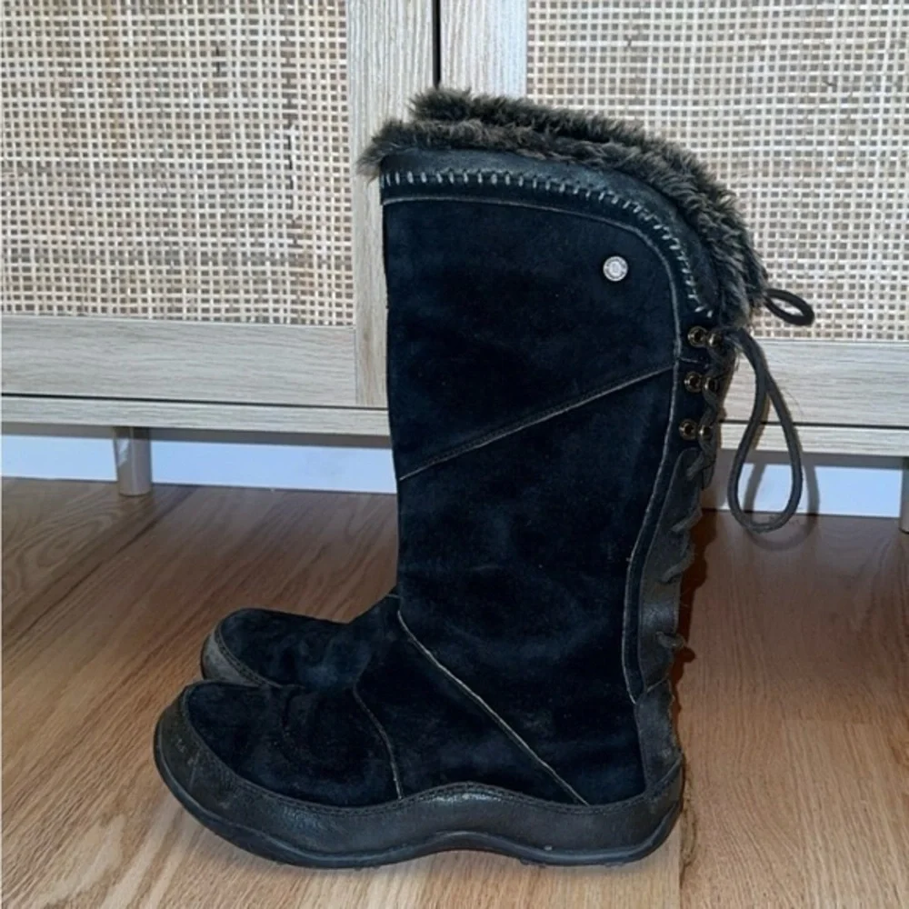 The North Face Janey II‎ Waterproof Black Leather Winter Snow Boots Size 7.5